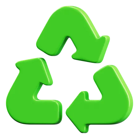 Sinal de reciclagem  3D Icon