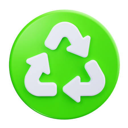 Sinal de reciclagem  3D Icon