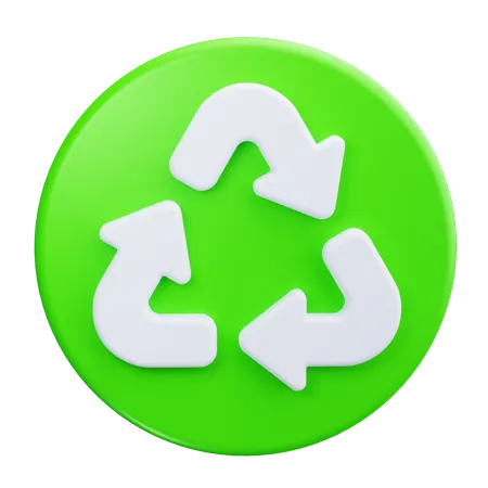 Sinal de reciclagem  3D Icon