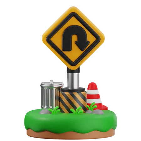 Certo, você vira o sinal  3D Icon