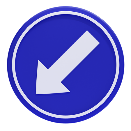 Sinal de trânsito mantenha-se à esquerda  3D Icon