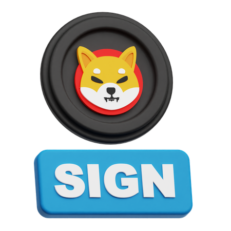 Sinal de shiba inu  3D Icon