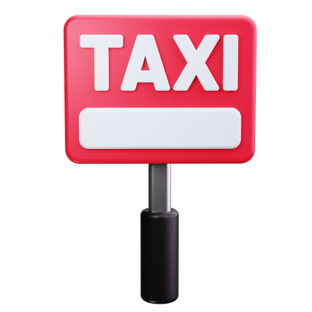 Sinal de táxi  3D Icon