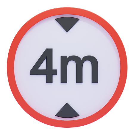 Sinal de trânsito com restrição de altura  3D Icon