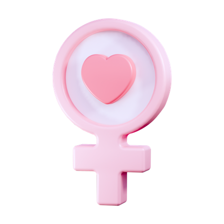 Sinal feminino  3D Icon