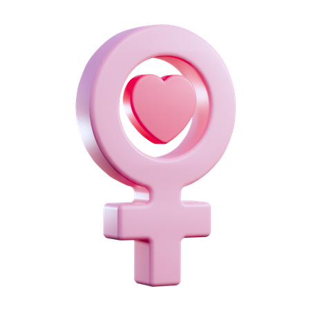 Sinal feminino  3D Icon
