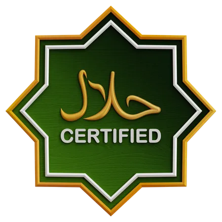 Sinal halal  3D Icon