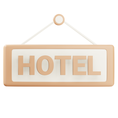 Sinal de hotel  3D Icon