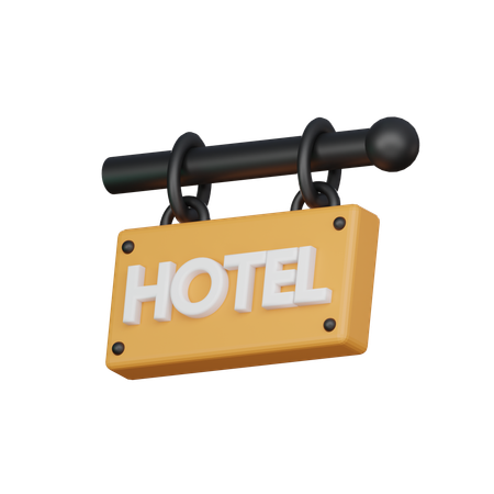 Sinal de hotel  3D Icon