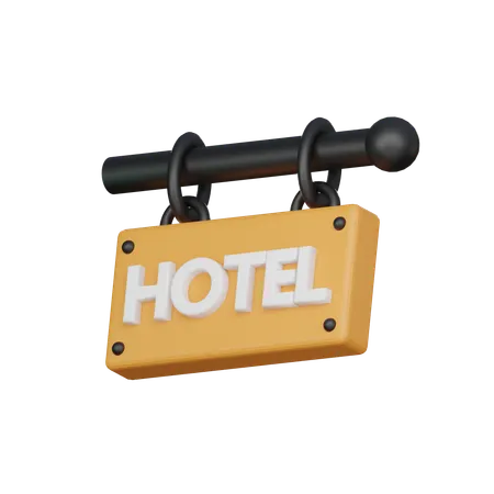 Sinal de hotel  3D Icon