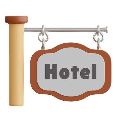 Sinal de hotel  3D Icon