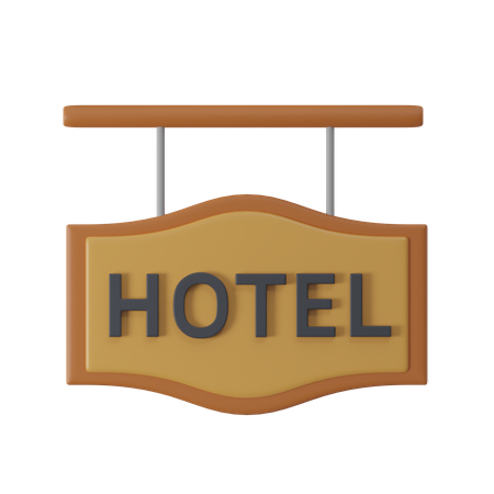 Sinal de hotel  3D Icon