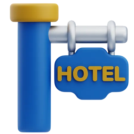 Sinal de hotel  3D Icon