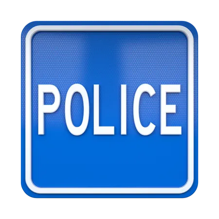 Sinal da polícia  3D Icon