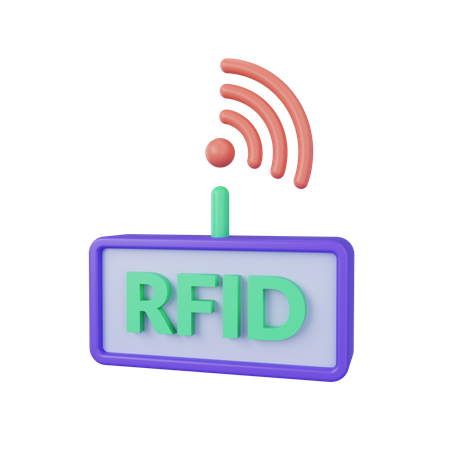 Sinal RFID  3D Icon