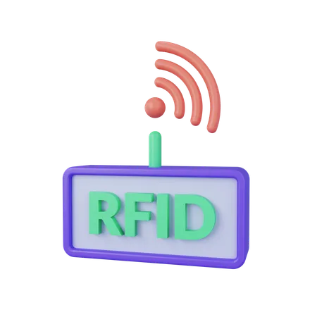 Sinal RFID  3D Icon