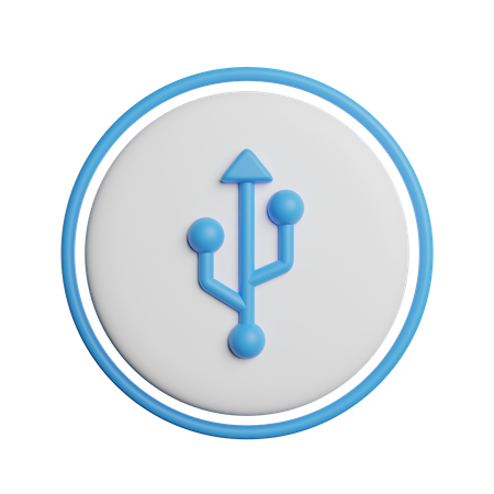 Sinal USB  3D Icon