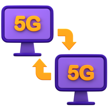 Sincronização 5g  3D Icon