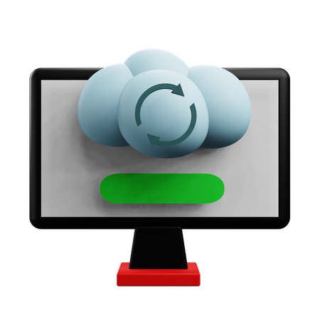 Sincronização de dados  3D Icon