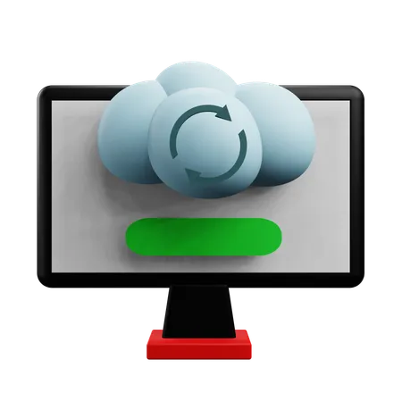Sincronização de dados  3D Icon