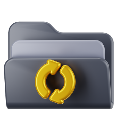 Sincronización de carpetas  3D Icon