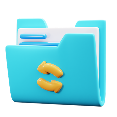 Sincronización de carpetas  3D Icon