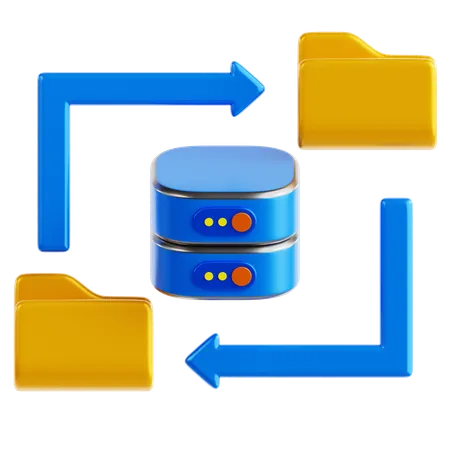 Sincronización de datos  3D Icon