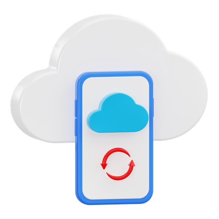 Sincronización de datos  3D Icon
