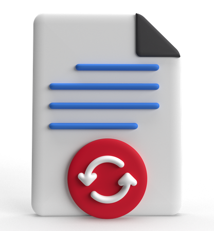 Sincronización de datos  3D Icon