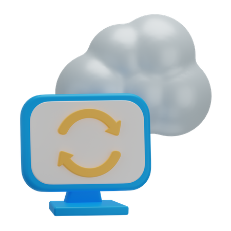 Sincronización de datos  3D Icon
