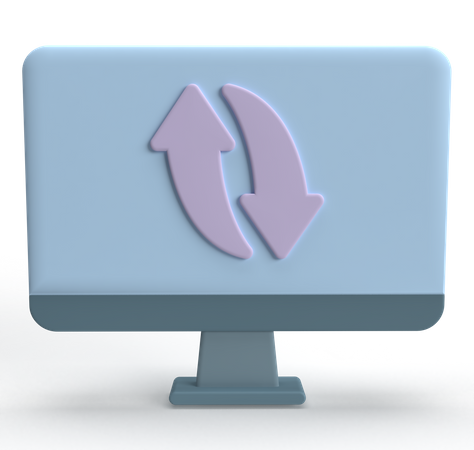 Sincronización de datos  3D Icon