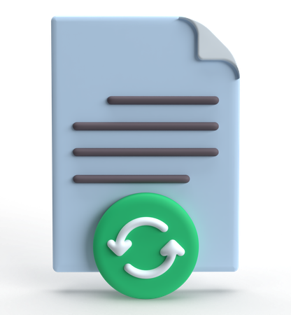 Sincronización de datos  3D Icon
