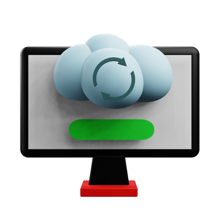 Sincronización de datos  3D Icon