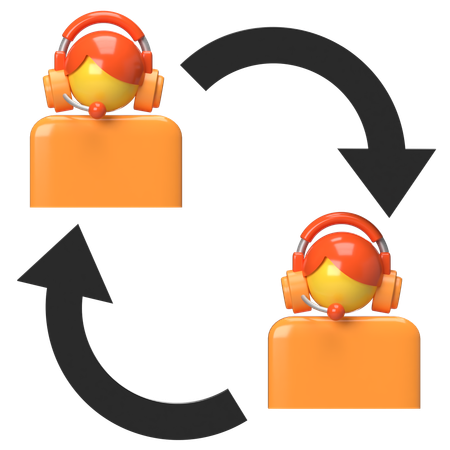 Sincronización de usuario  3D Icon