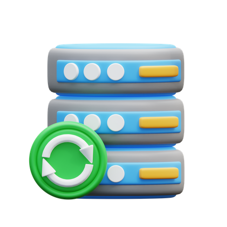 Sincronización del servidor  3D Icon
