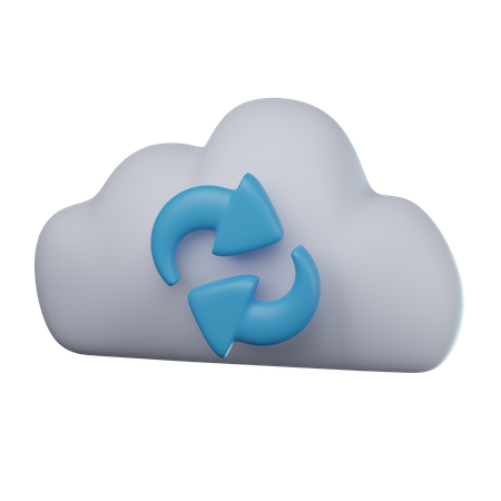 Nube de sincronización  3D Icon