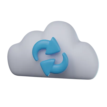 Nube de sincronización  3D Icon