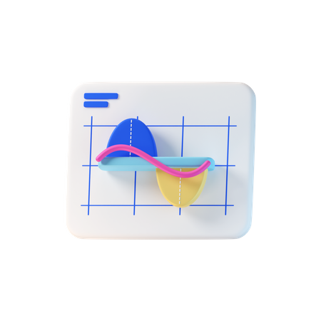 Sine Graph  3D Icon