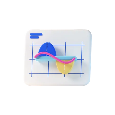 Sine Graph  3D Icon