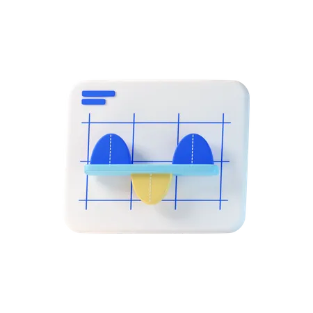 Sine Graph  3D Icon