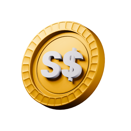 Singapore dollar  3D Icon