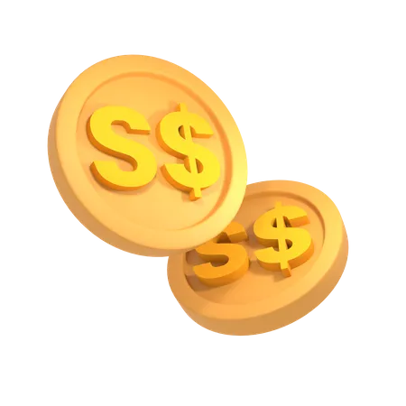 Singapore dollar  3D Icon