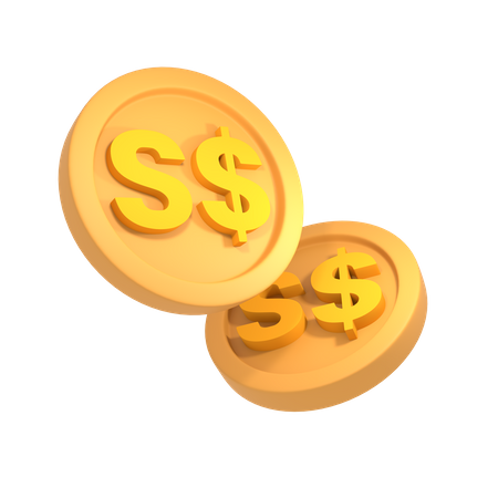 Singapore dollar  3D Icon
