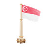 singapore flag 3d