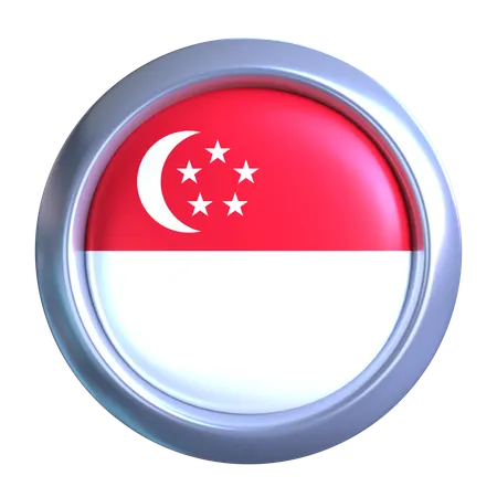 Singapore Flag Emblem  3D Icon