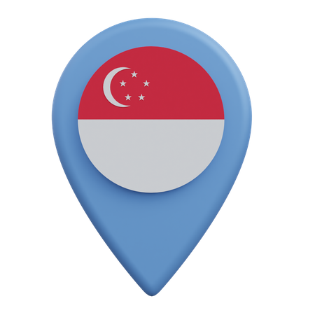Singapore Location  3D Icon