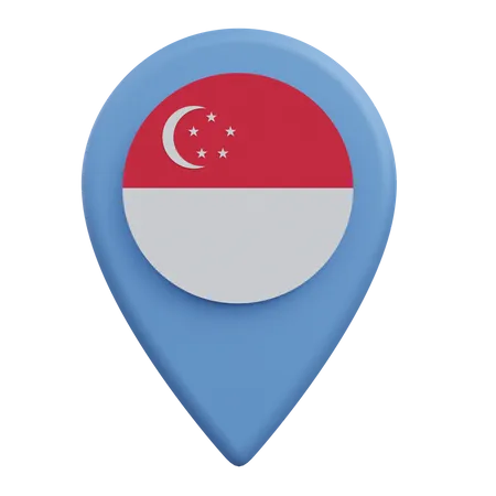 Singapore Location  3D Icon