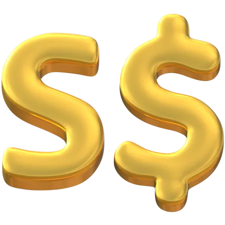 Singaporean Dollars  3D Icon