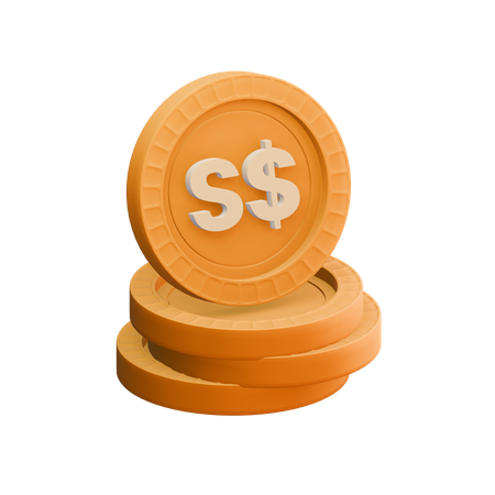 Dollar de Singapour  3D Icon