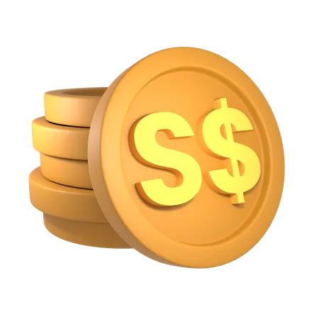 Dollar de Singapour  3D Icon